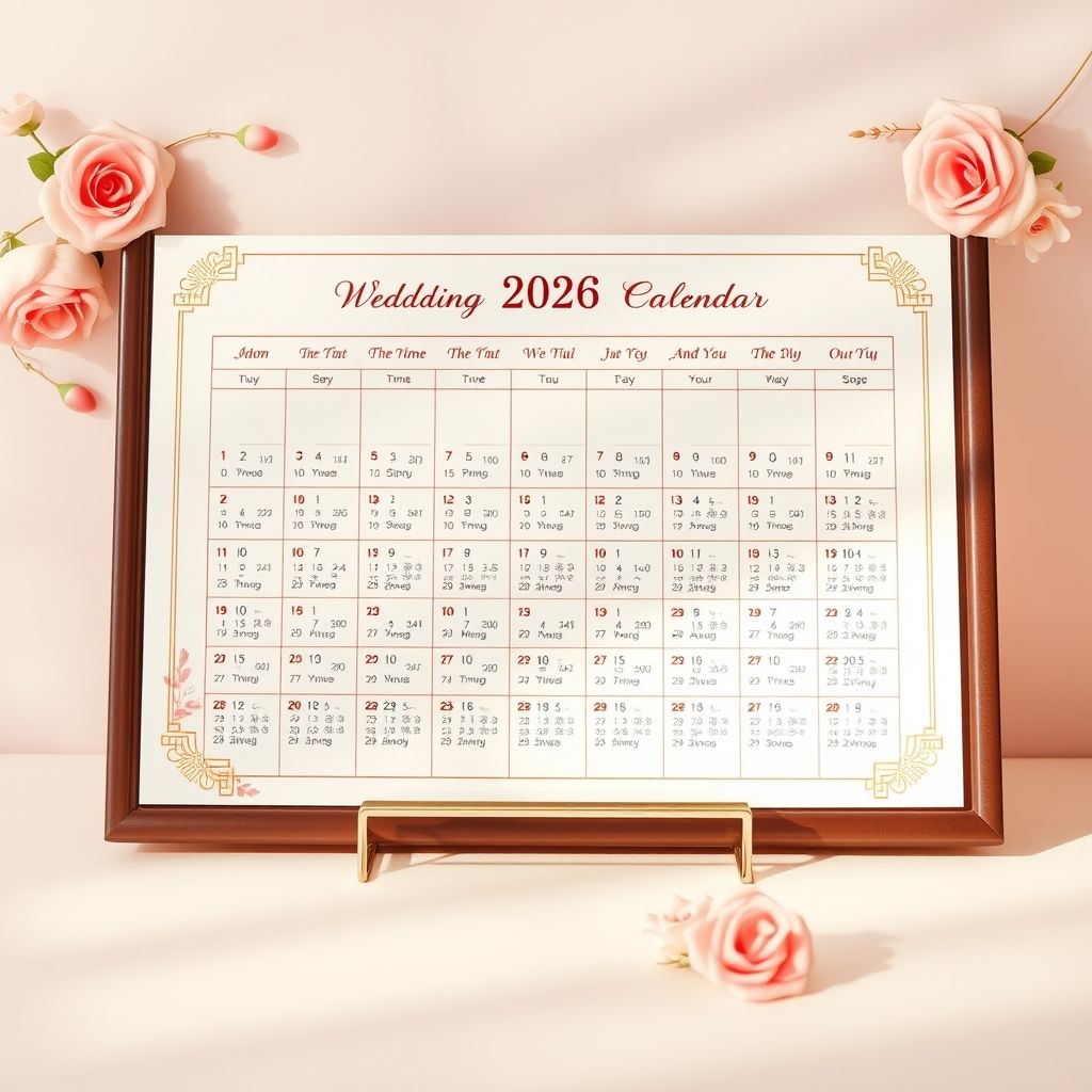 รับฟรีทันที! ปฏิทินฤกษ์แต่งงาน 2569 เพื่อการเตรียมงานที่ไม่มีสะดุด